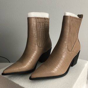 Nastygal reptile print boots